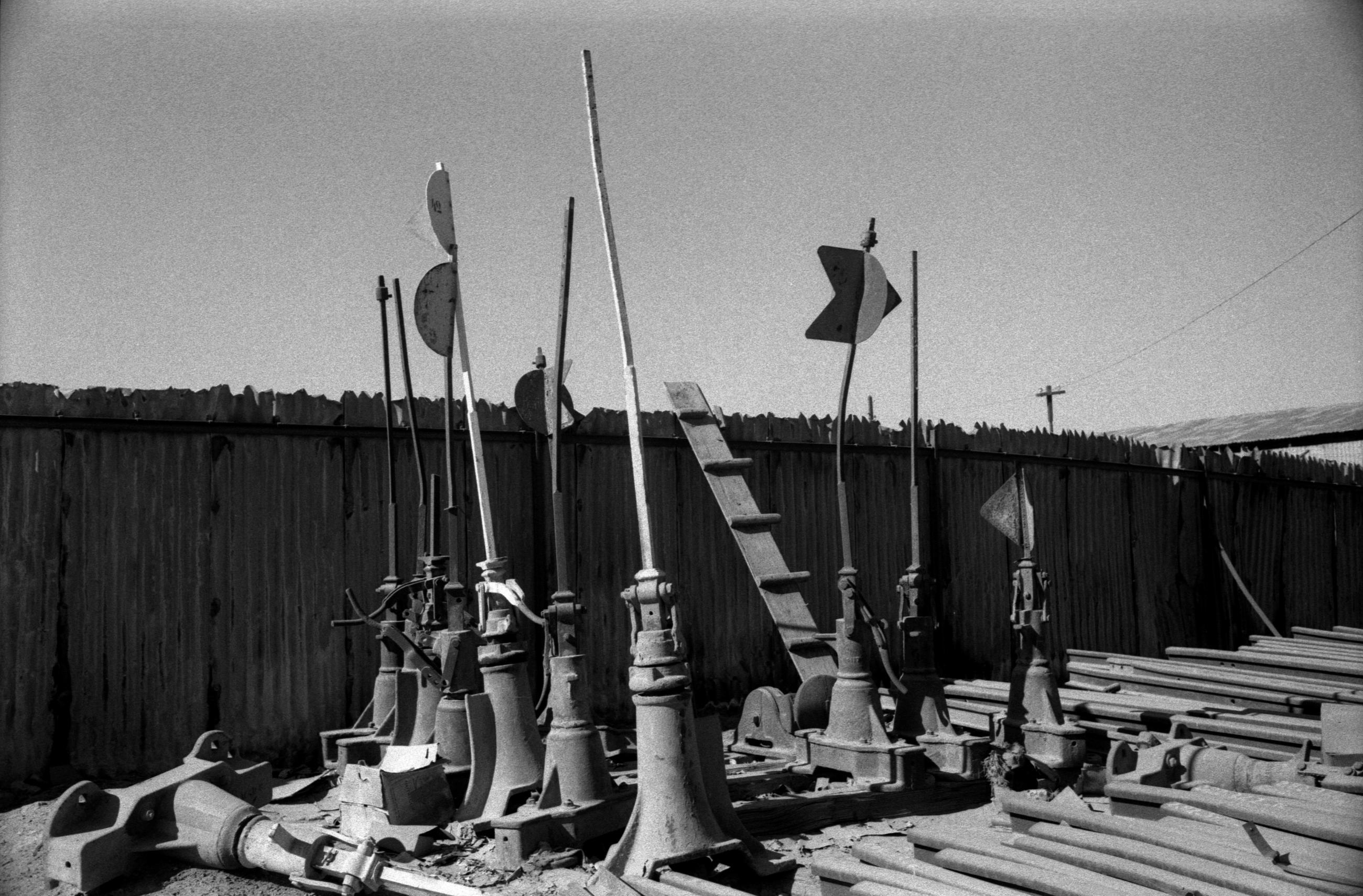 Un train de marchandises dans le désert d'Atacama au Chili, en 1998