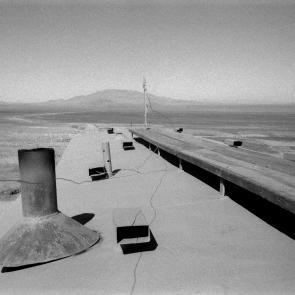 Un train de marchandise dans le désert d'Atacama au Chili en 1998