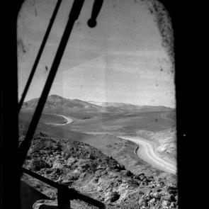 Un train de marchandise dans le désert d'Atacama au Chili en 1998