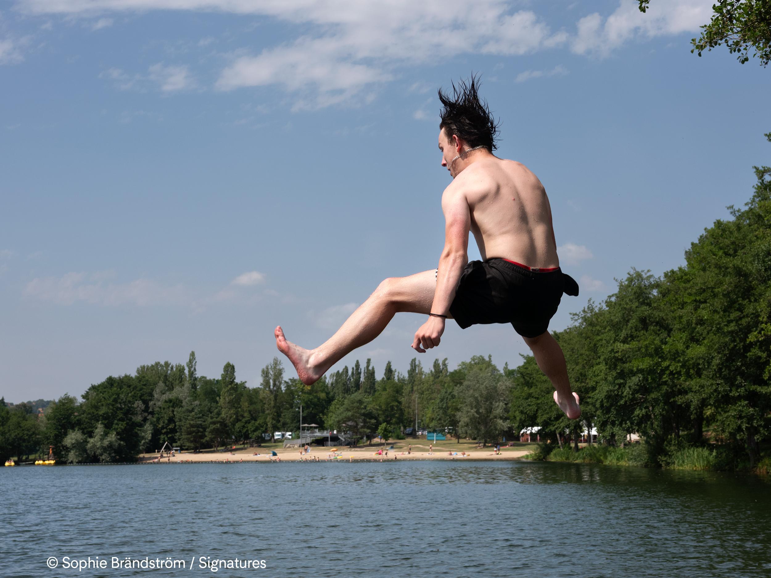 Loisirs adolescent  lac saut