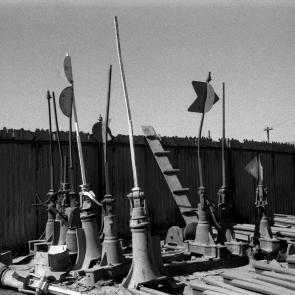 Un train de marchandises dans le désert d'Atacama au Chili, en 1998