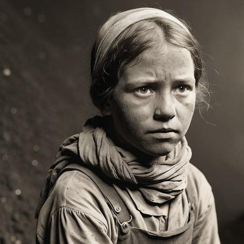 Portrait d'enfant travaillant dans les mines a saint eloy les mines